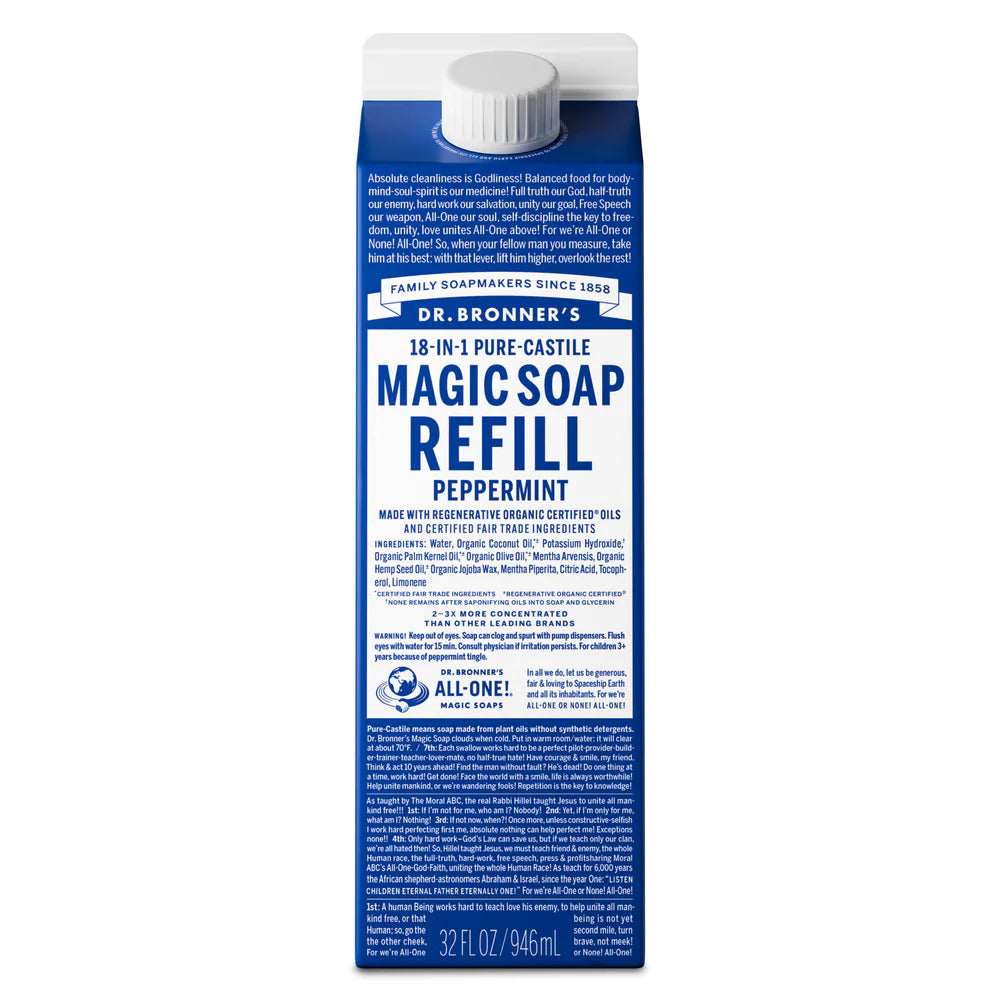 Peppermint - Pure-Castile Magic Soap Refill